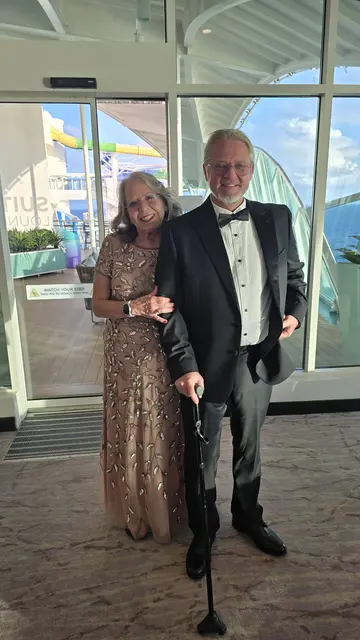 John and Lori dressed up for the second formal night.
