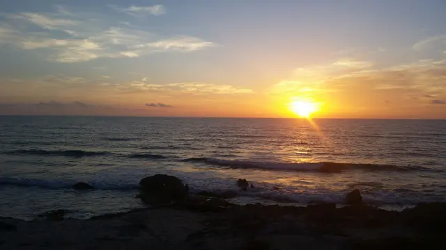 Sunrise over the water