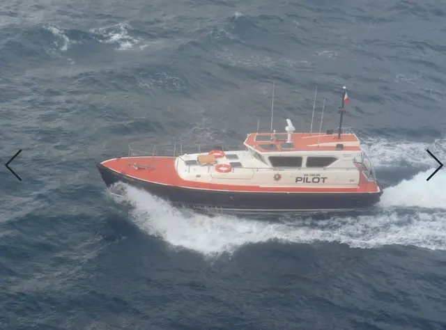 pilot boat on rough water