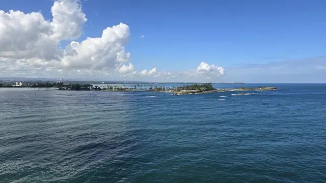 Approaching San Juan, Puerto Rico at sunrise.