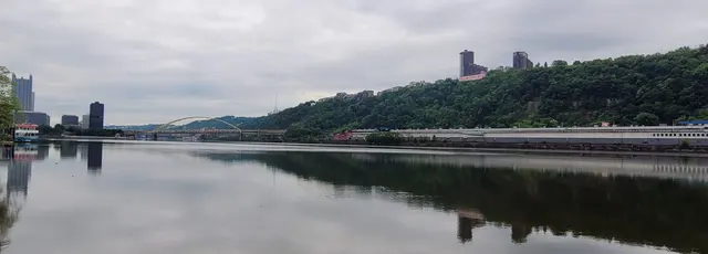 Pittsburgh skyline and PNC Park along the Allegheny River