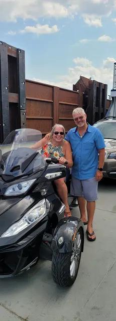John and Lori with their Can-Am Spyder trike