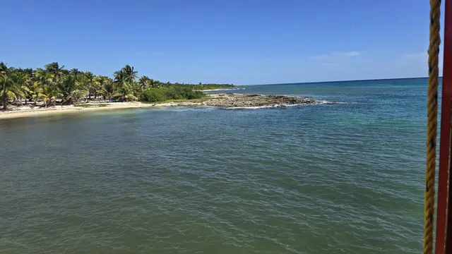The turquoise waters of Cozumel come into view.