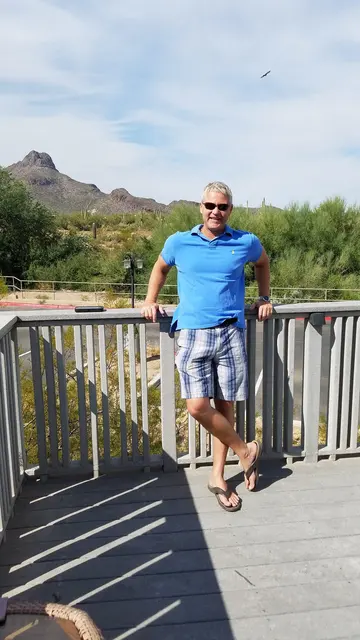 John taking in the view over the Sonora Desert