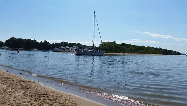 scenic view of sailboat on water