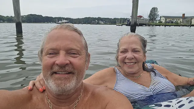 A dip in the river together