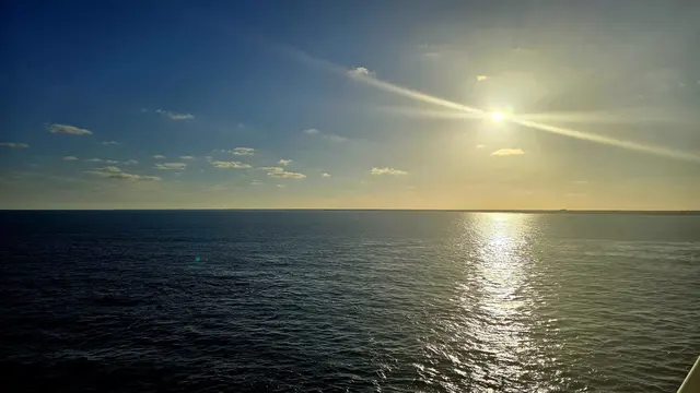 Another gorgeous sunset out on the open water.