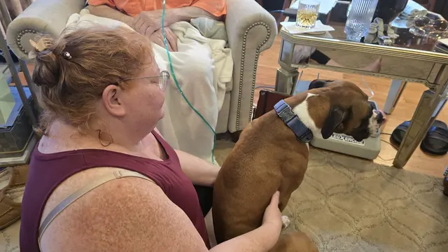 Catching up on the couch with Mom.
