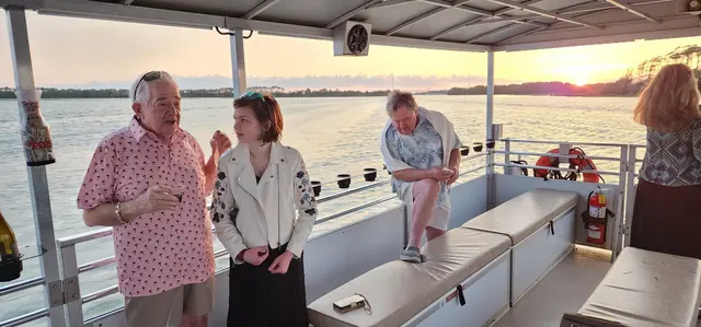 Catching the last light on the evening cruise