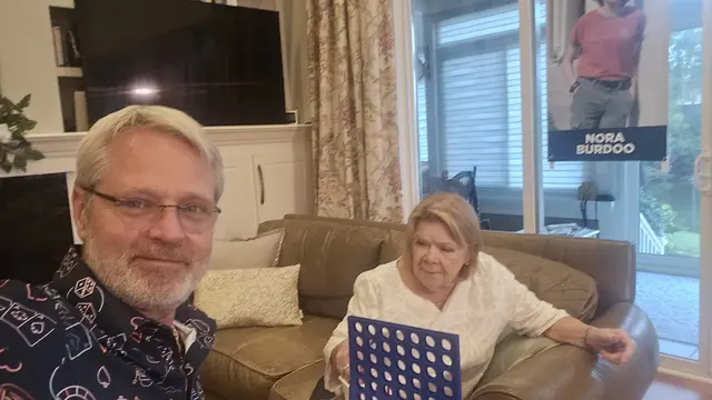 Everyone playing Connect Four.