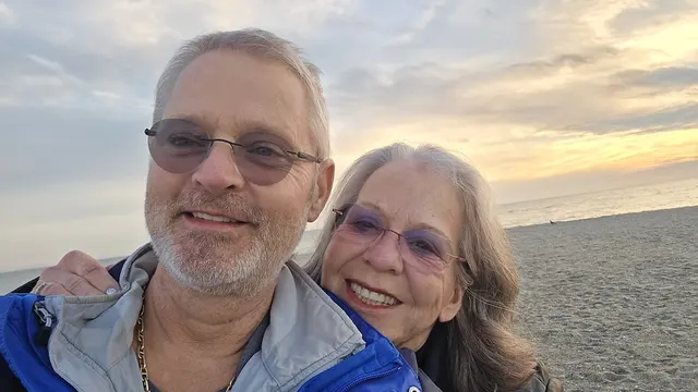 John and Lori soaking up a beautiful Christmas sunset together.