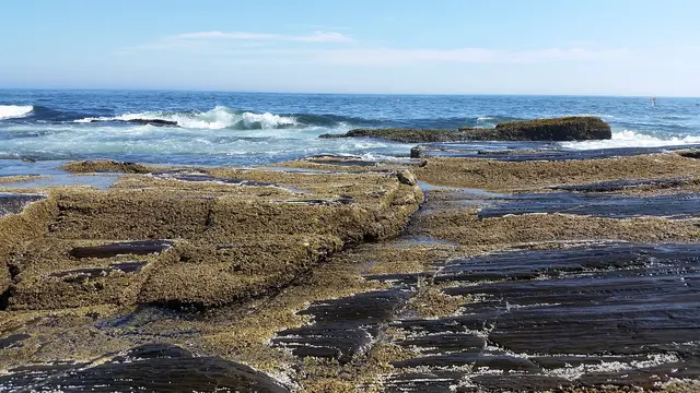 Surf breaking over the rocks at Cape Elizabeth